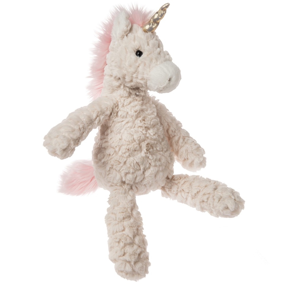 Super SOFT small fluffy unicorn stuffed animal white pink gold